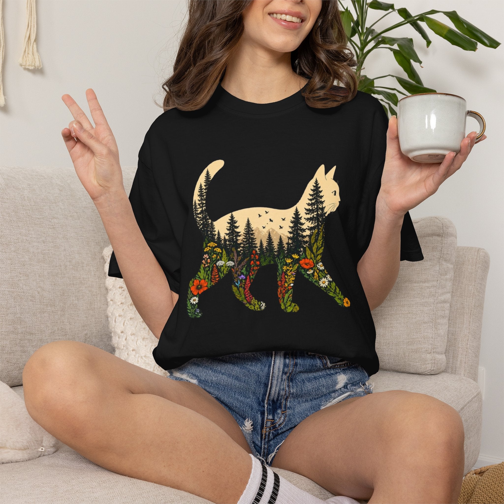 Woodland Cat Tee