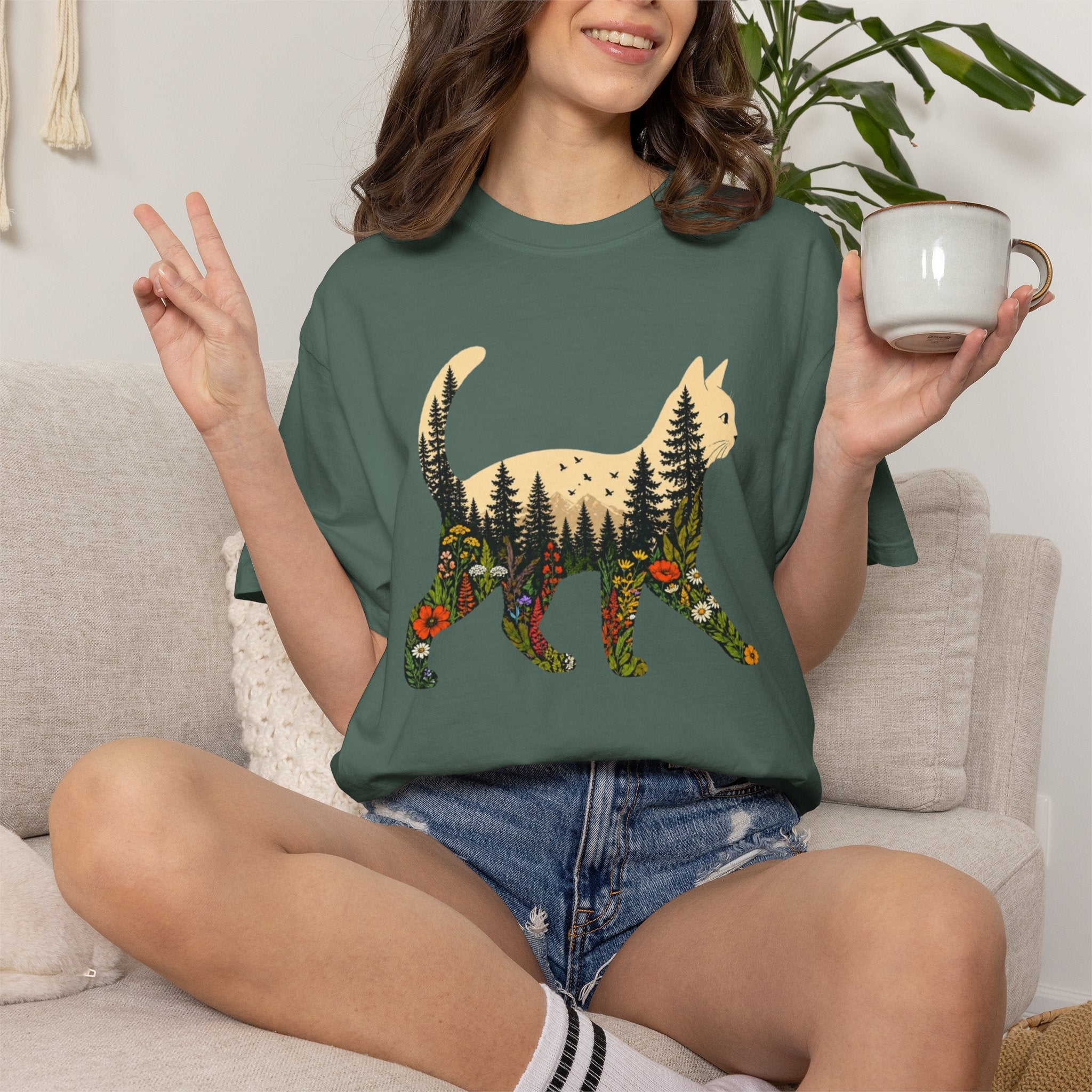 Woodland Cat Tee